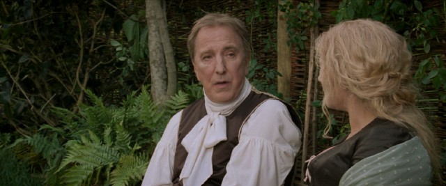 Without his coat and wig on, King Louis XIV (director Alan Rickman) is mistaken for a gardener by a woman in charge of designing the Versailles landscape.