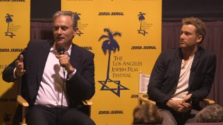 Director Giulio Ricciarelli and star Alexander Fehling answer a host and audience questions at the Los Angeles Jewish Film Festival.