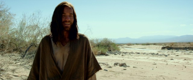 Jesus (Ewan McGregor) laughs at a boy's fart in "Last Days in the Desert."