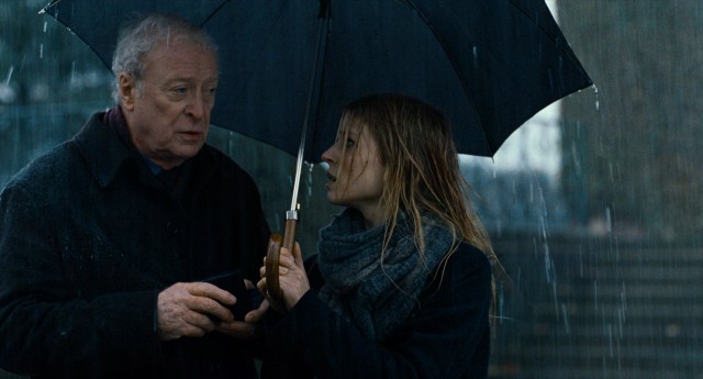 Michael Caine and Clmence Posy get caught in the rain in "Last Love."