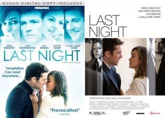 Last Night DVD and movie poster
