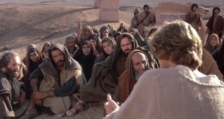 Though initially skeptical, many Jews come to follow Jesus and listen carefully to his every word.
