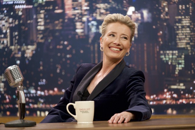 "Late Night" stars Emma Thompson as talk show host Katherine Newbury, who finds her job in jeopardy after twenty-eight seasons on the air.