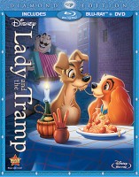 Lady and the Tramp: Diamond Edition Blu-ray + DVD cover art