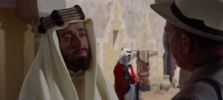 With some help from skin-darkening make-up David Lean regular Alec Guinness shows off his range as the Arab prince Feisal.