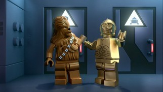 Inopportune bathroom visits render Chewbacca and C-3PO secondary roles as comic relief.