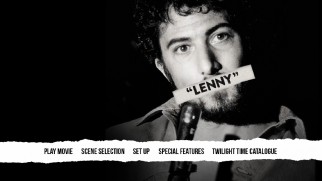 The Lenny Blu-ray menu, like the cover art, tries to censor Lenny Bruce.