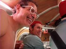 Matthew Gray Gubler's Intern Video Journal captures Jeff Goldblum and Willem Dafoe getting silly during the shoot.