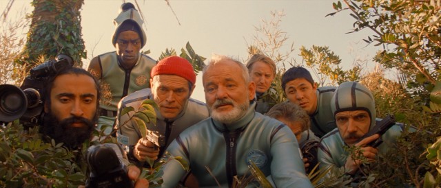 Team Zissou scouts out the abandoned Ping Island hotel from which they hope to rescue their bond company stooge.