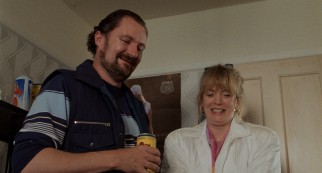 Laughter flows in the relationship of married couple Andy (Jim Broadbent) and Wendy (Alison Steadman) is Mike Leigh's "Life Is Sweet."