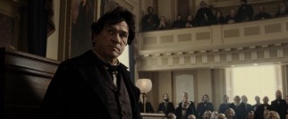 Thaddeus Stevens (Tommy Lee Jones), the cantankerous leader of the Radical Republicans, does not mince words in front of the House of Representatives.