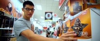 At Target, a discounted fountain catches the eye of Jeremy Lin.
