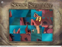 Disney Second Screen's Scene Scrambler slide puzzles offer some fun.