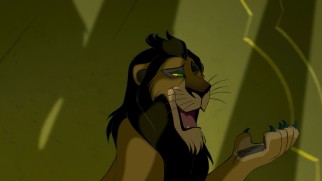 Simba's jealous uncle Scar has evil plans to become king.