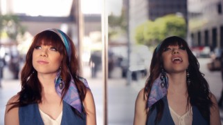 Carly Rae Jepsen lets her reflection do the singing in her "Part of Your World" music video.