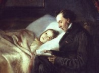 Hans Christian Andersen, painted telling his daughter a bedtime story, gets his due in "The Story Behind the Story."