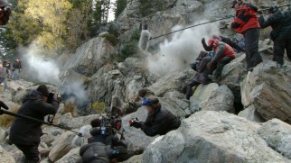 As this behind-the-scenes footage shows, there's a lot going on from stunts to pyrotechnics in "Recreating the Firefight."