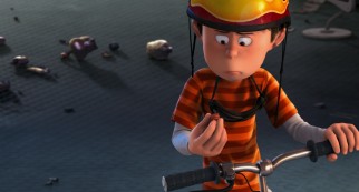 Modern-day protagonist Ted Wiggins (voiced by Zac Efron) holds the last remaining Truffula seed in his hand.