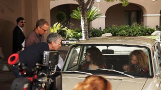 Rob Epstein and Jeffrey Friedman direct Amanda Seyfried and Juno Temple in tandem in "Behind 'Lovelace.'"