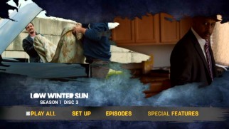 Two unrelated clips often play in tandem on the DVD's animated main menu.