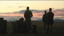 The crew members view and study a stunning sunrise as part of their "African Adventure" trip.