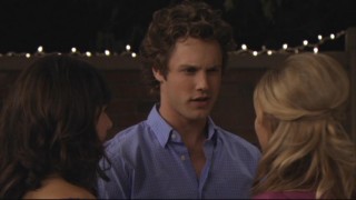 Carter (Zachary Abel) plays the dumb card when Lauren makes certain suggestions about the two of them in front of Kaylie.