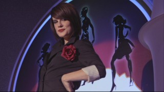 Emily (Chelsea Hobbs) surprises everyone at the fashion show with a knock-out appearance on the catwalk.
