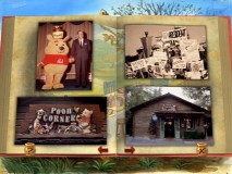 This page in the disc's Art Gallery shows Winnie the Pooh with Walt Disney and other photos from Disneyland.
