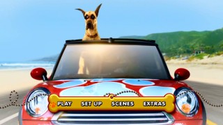 Marmaduke pops his head out the sunroof in the DVD's main menu. Having already voiced a red car, this time Owen Wilson takes the dog.