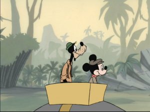 Goofy and Mickey travel the globe in the Mouse Works short "Around the World in 80 Days."