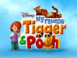 Presumably the "My", Darby is joined by the other title characters next to the My Friends Tigger & Pooh logo.