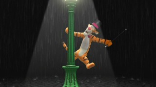 Tigger channels Gene Kelly in the Broadwayesque tune "Bouncin'."