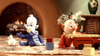 We get a brief look at Snow Miser and Heat Miser's infancy in this flashback clip from the North Pole's apparently endless Naughty and Nice visual records.