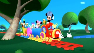 Mickey is Engineer of a locomotive that produces and lays down track in "Mickey Mouse Clubhouse: Choo-Choo Engine."