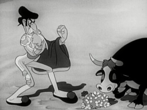 Is that matador Walt Disney? Is that bull a little different? These are the questions you may ask while enjoying "Ferdinand", the second show's Mousekartoon.