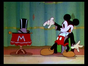 What does Mickey have up his sleeve in "Magician Mickey"?