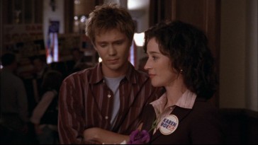 As "One Tree Hill"'s central adult character, Karen Roe balances romance and motherhood, seen here with her son, Lucas Scott (Chad Michael Murray).