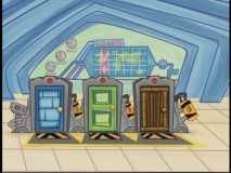 In the DVD's virtual game "Peek-A-Boo", you can help Boo put together her shattered bedroom door by searching behind six fully intact doors.