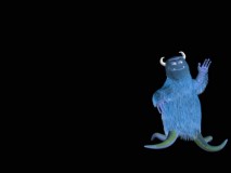 An early animation test for Sulley, back when he had tentacles.