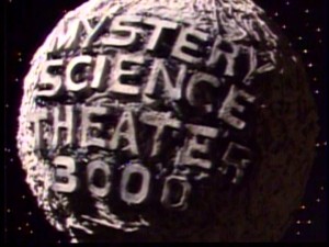 The title logo for "Mystery Science Theater 3000" has an appropriate low-budget charm to it.