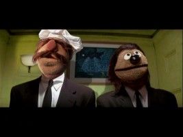 Now this looks like a more interesting movie. Swedish Chef and Rowlf as envisioned in their "Pulp Fiction" roles by Quentin Tarantino.