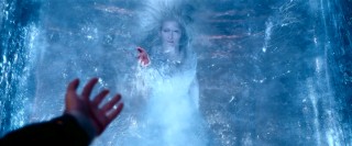 "Take (take, take), take my hand," sings conjured White Witch Jadis (Tilda Swinton) in a block of ice.