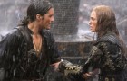 Will Turner and Elizabeth Swann grab onto each other in the rain. "Pirates of the Caribbean: At World's End", for now the final film in Disney's ride-spawned series of sea-set blockbusters, comes to DVD in December. Click for all the relevant info.