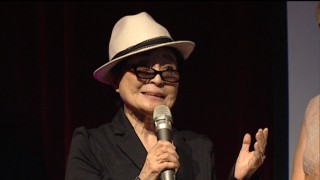 Lennon widow Yoko Ono gives the film her blessing in her pre-premiere remarks shown in "The Untold Story..."