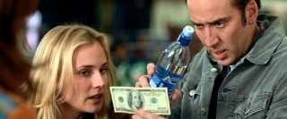 Ben uses a bottle of water to look at the back of a hundred dollar bill while Abigail (Diane Kruger) looks on. Assuming the cash in Ben's hand is all the money they spent, Aquafina made out really well with one of the most-distributed product placement shots in cinema history.