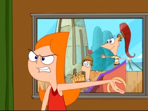 Despite many an effort, Candace is never able to successfully tattle on her brothers Phineas and Ferb, even when they stage a chariot race.