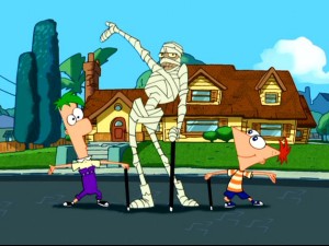 Phineas and Ferb imagine, via a musical montage no less, what their life would be like if they adopted a mummy. 
