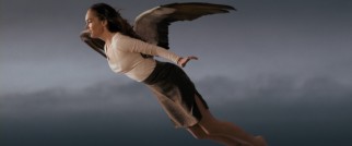 Though she is too heavy to support herself in full flight, Lily (Megan Fox) can still get a little bit of air with help from the wind.