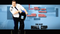 Paul Blart, Mall Cop tilts his Segway on the fun map-backed animated main menu.