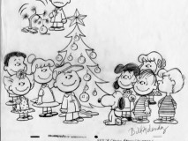 A Bill Melendez-signed drawing of the iconic closing image of A Charlie Brown Christmas is seen in the featurette "A Christmas Miracle."